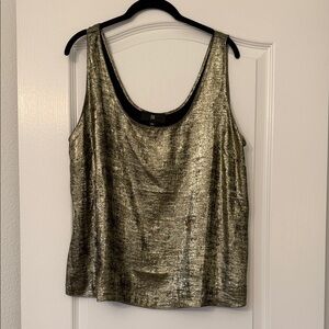 Banana Republic Metallic Gold Tank Top